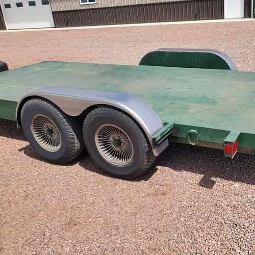 Tandem Teardrop Alloy Steel Fenders 66L x 18H x 9W for Enclosed Trailers