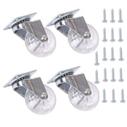 DURAFORCE 2Inch Caster Wheels 4 pieces Heavy Duty Alloy Steel + Rubber Casters white