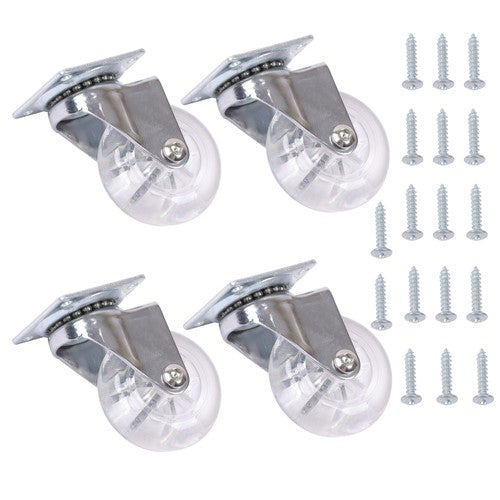 DURAFORCE 2Inch Caster Wheels 4 pieces Heavy Duty Alloy Steel + Rubber Casters white