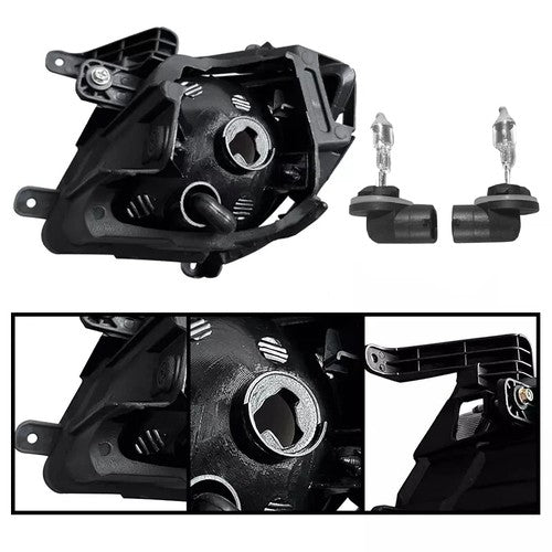DURAFORCE Front Bumper Fog Lights & Covers Set for 2010-2012 for KIA Forte Sedan