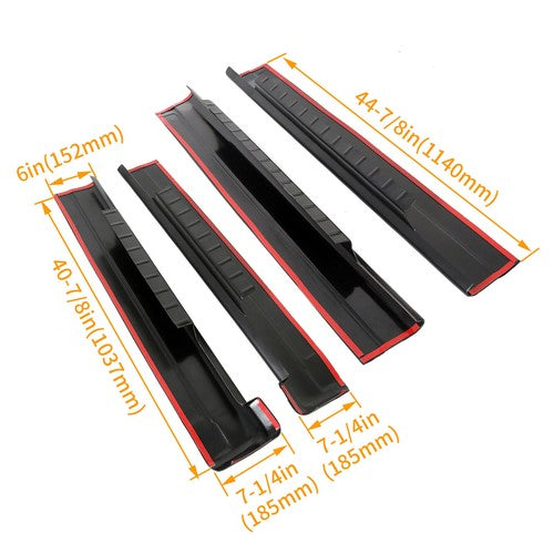 DURAFORCE Sill Plate Trim For 01-06 Chevy Silverado Sierra Rocker Panel Cover Crew Cab