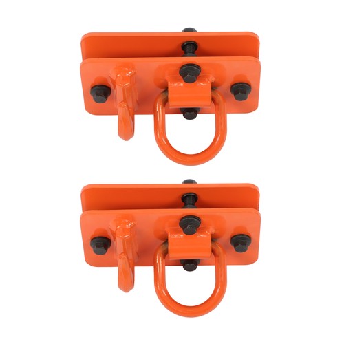 DURAFORCE 3/8" Tractor Bucket Hooks with Tie Down Ring, Grade 70 Forged Steel 2 Pack Bolt