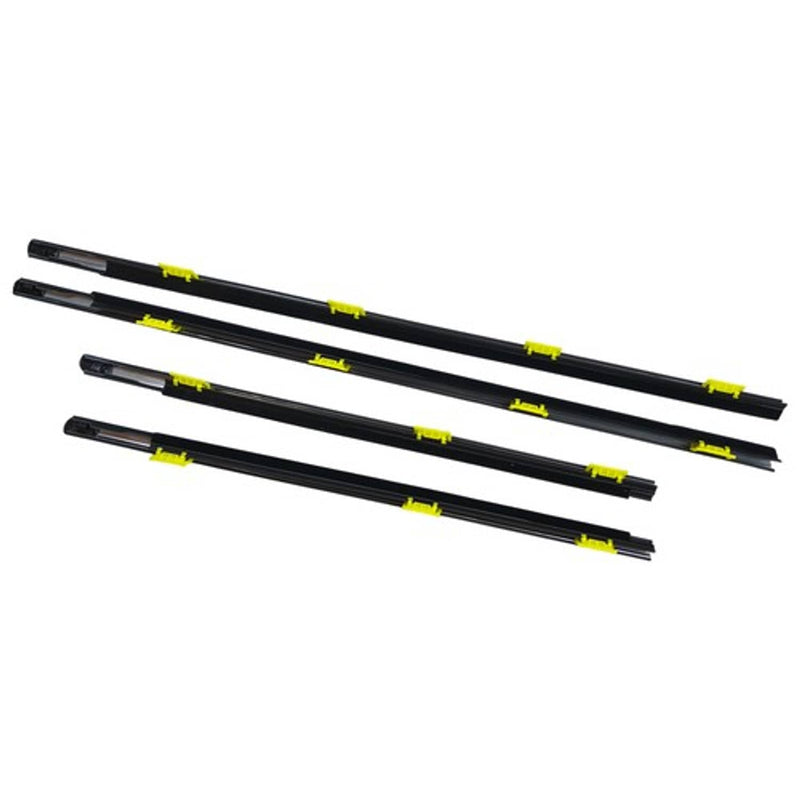 DURAFORCE Window Weatherstrip 4PC Sweep Molded Trim Outer Black for Honda CR V 2005 EX