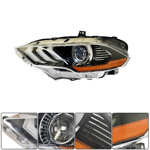 DURAFORCE For Ford Mustang 2018-2020 LED DRL Headlights Clear Lamp Front Driver Left Side