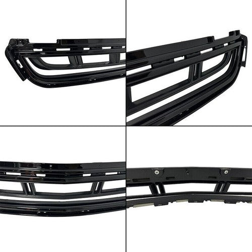 DURAFORCE Front Bumper Upper Lower Grille Grill 2PCS for 2013-2017 Cadillac XTS Black