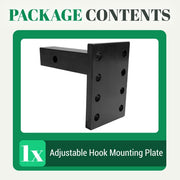 DURAFORCE 3 Position Adjustable Hitch Mount Plate 20000LBS For 2" Receiver Hitch Universal