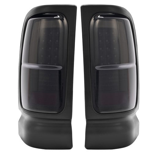 Smoke Black LED Tube Brake Tail Lights for 1994-2001 Dodge Ram 1500 2500 3500