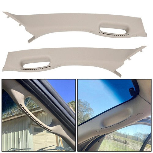 DURAFORCE Beige Grab Handle A Pillar Trim For Dodge Ram 2002-2010 Driver & Passenger Pair