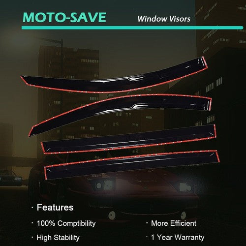 DURAFORCE For 04/05/06/07/08/09 Toyota Sienna Acrylic Window Visors Rain Guard Shades