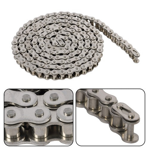 DURAFORCE #60 Roller Chain 10 Feet with 2 Connecting Links, Carbon Steel Chain
