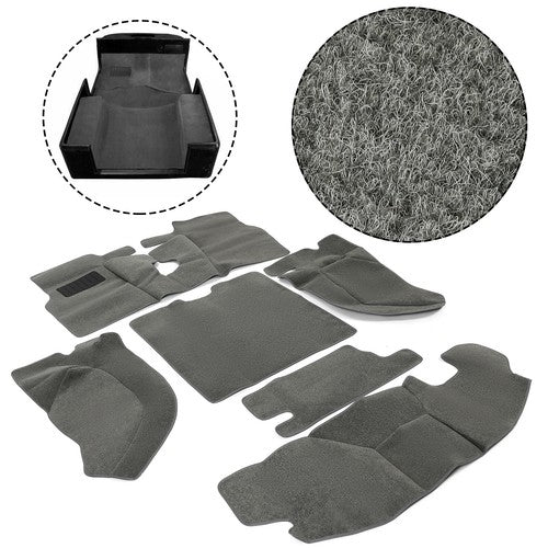 6 Pieces Full Set Carpet Kit Floor Mat Gray for Jeep Wrangler TJ 97 06