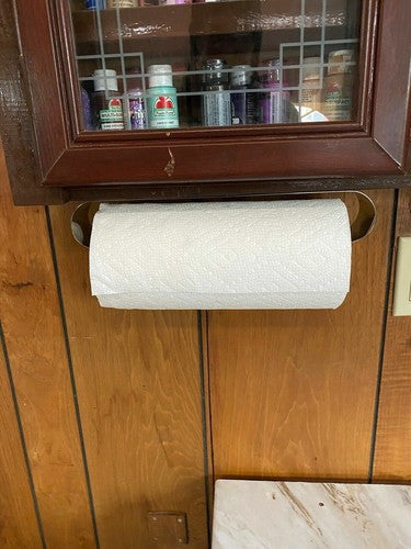 Paper Towel Holder Under Cabinet Wall Mount Roll Rack for Kitchen Bathroom