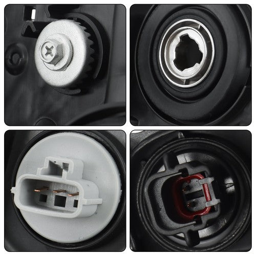 DURAFORCE For Nissan Maxima 2009-2014 Chrome Halogen RH+LH Headlights Assembly Projector