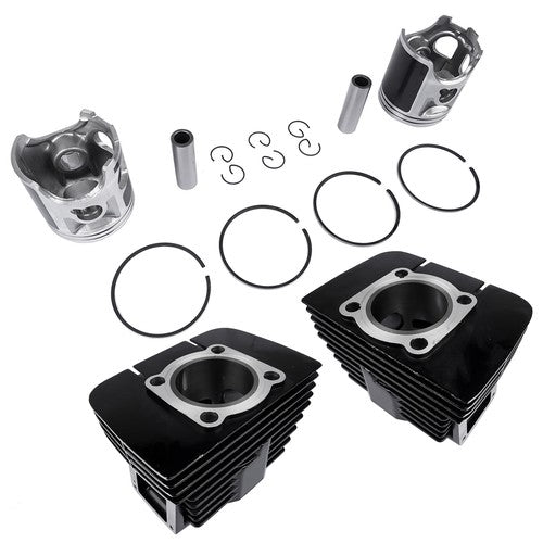 DURAFORCE Cylinder Rebuild Kit + Piston Rings Pistons Wrist Pins Circlips for Yamaha RD350