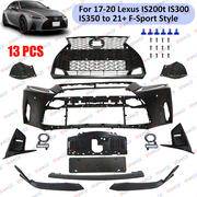 DURAFORCE For 2017-2020 Lexus IS200t IS350 Front Bumper Set to 2021+ F-Sport W/Spoiler Lip