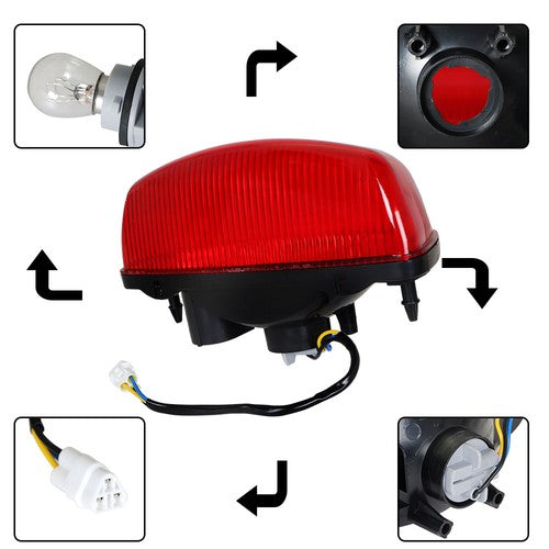 DURAFORCE Fit For Suzuki Ozark 250 LTF250 2002-2006 Rear Brake 35710-03G20 Red Tail Light