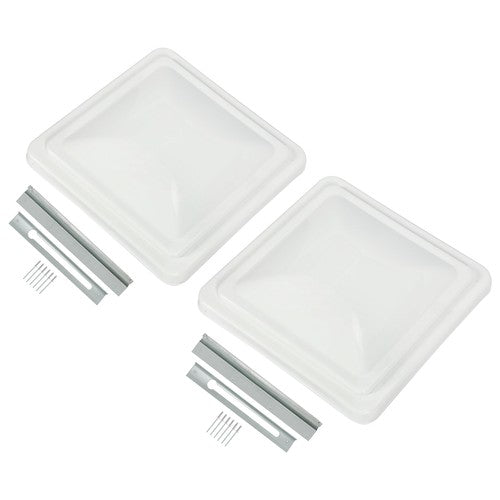2 Pack RV Replacement Roof Vent Cover 14 inch White for Camper Trailer