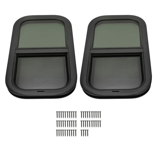 2 Pack 12 x 22 x 1-1-2 Wall Vertical Sliding RV Window Cargo Trailer With Trim Kit