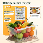 DURAFORCE Refrigerator Clear Crisper Drawer Polystyrene For Whirlpool WP2188656 PS890591