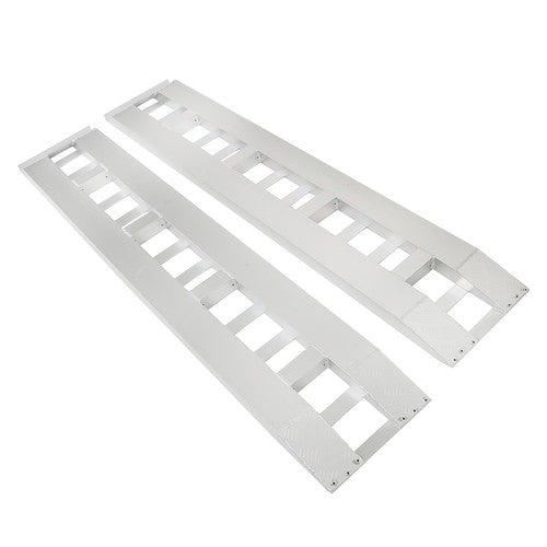 DURAFORCE 2Pcs Aluminum 80"×15" Ramps 6000 LBS Hook End Knife For Truck Car Auto Trailer