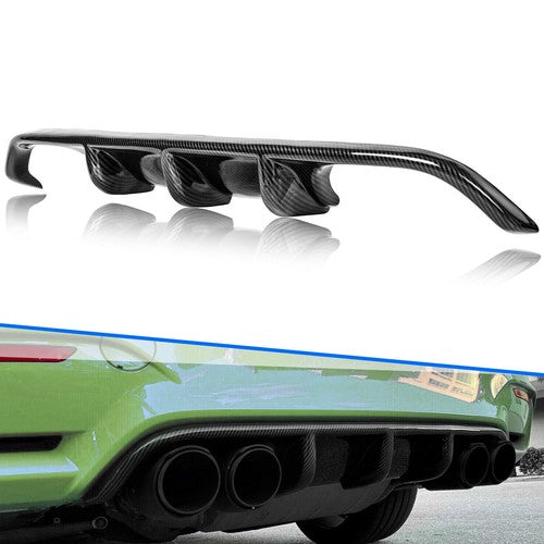 DURAFORCE Carbon Fiber Style Rear Bumper Diffuser Valance for BMW F80 M3 F82 M4 15-18
