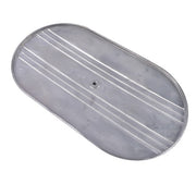 DURAFORCE 15" Oval Half Finned Polished Aluminum Air Cleaner Filter For SBC BBC Chevy 350
