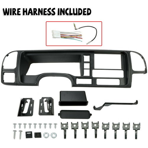 Car Radio Stereo Double Din Dash Kit Panel Wire Harness For 95 02 GMC Truck SUV