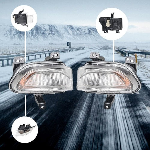 DURAFORCE Front Left & Right Park Turn Signal Lamp Light Fit For 15-18 Jeep Renegade l4