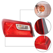 DURAFORCE Driver Left Side Tail Light Lamp Red Outer Replace For 2016-2021 Chevy Malibu