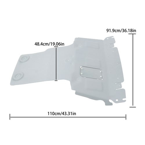 DURAFORCE For Toyota Tundra 2014-21+Sequoia 2020-22 Front Bumper Lower Panel Steel Sliver