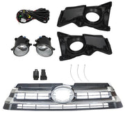 DURAFORCE For Toyota Highlander 2018-2019 Front Bumper Fog Lights Pair LH&RH+Upper Grille