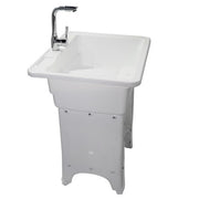 DURAFORCE 65 Freestanding Sink Commercial Laundry & Utility Room Sinks with Faucet White