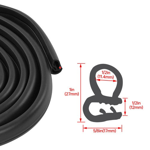 Rubber Door Seals Weatherstrip Pair Set Truck For 73-79 Ford F100 F150 F250 F350