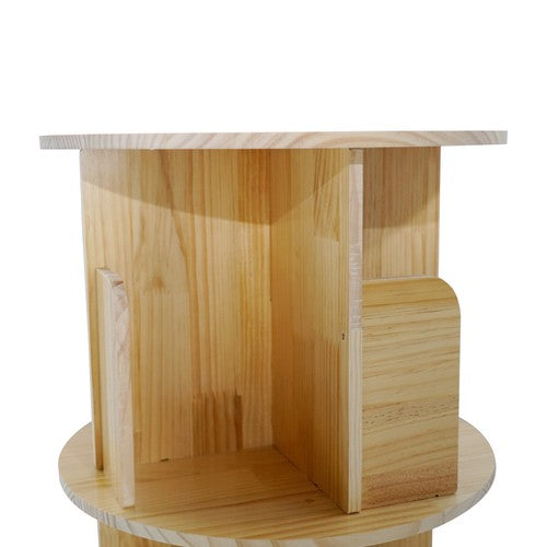 DURAFORCE Rotating Bookshelf w/ Legs 360 Display Floor Standing Bookcase Multi-Functional