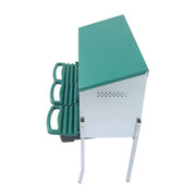 DURAFORCE For Chicken Nest Box Green Chicken Nesting Box With Metal Legs Roll Away 3 Holes