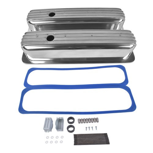 DURAFORCE Finned Aluminum Tall Valve Covers w/ Center Bolt for Chevy 5.0L & 5.7L 1987-1997