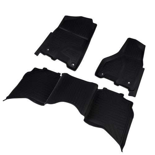 DURAFORCE TPE Floor Mats Front LH & RH Fits Dodge Ram 1500 2500 3500 Crew Cab 2013-2018
