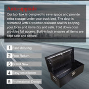 DURAFORCE 30 Inch Cuboid Black Aluminum Under Storage Tool Box For Trailer Pickup Truck