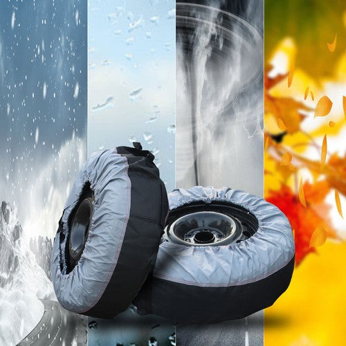 DURAFORCE Cases+Tyre 4Pcs Bags Car Cover With Handheld Tyre For Black 420D And Black 600D