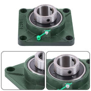 DURAFORCE 10 Pack UCF208-24 Pillow Block Bearing 1 1/2" Bore 4-Bolt Self-Alignment