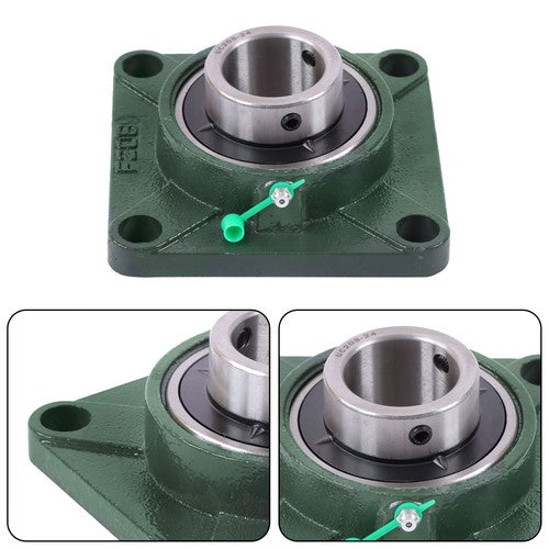 DURAFORCE 10 Pack UCF208-24 Pillow Block Bearing 1 1/2" Bore 4-Bolt Self-Alignment