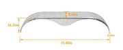 DURAFORCE 14"-16" Trailer Fender Tandem Axle Teardrop Diamond Tread Plate 72" L 18" H 9" W