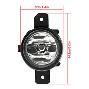 DURAFORCE Set of 2 Clear Lens Fog Light For Nissan Altima 2007-15 LH & RH w/ Bulbs Halogen