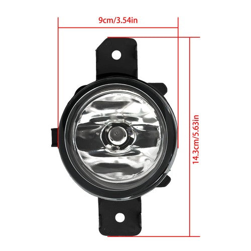DURAFORCE Set of 2 Clear Lens Fog Light For Nissan Altima 2007-15 LH & RH w/ Bulbs Halogen