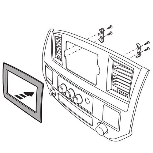 DURAFORCE For 06-09 2010 Dodge Ram 1500/2500 Car Stereo Radio Double Din Dash BEZEL Kit