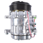 DURAFORCE New AC Compressor w/ 6-Groove Pulley for Sanden SD7 Style Serpentine Belt Silver