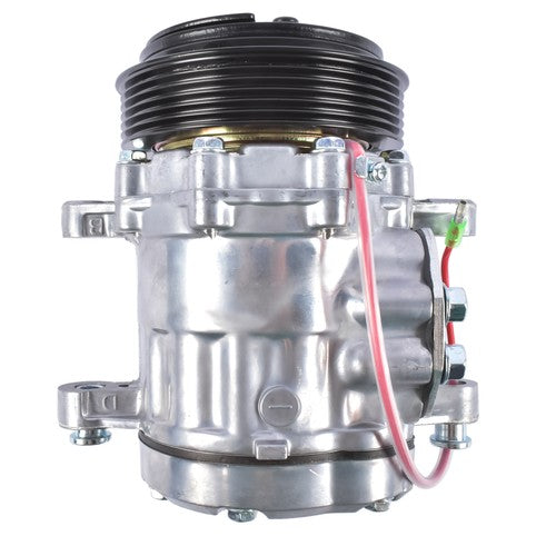 DURAFORCE New AC Compressor w/ 6-Groove Pulley for Sanden SD7 Style Serpentine Belt Silver