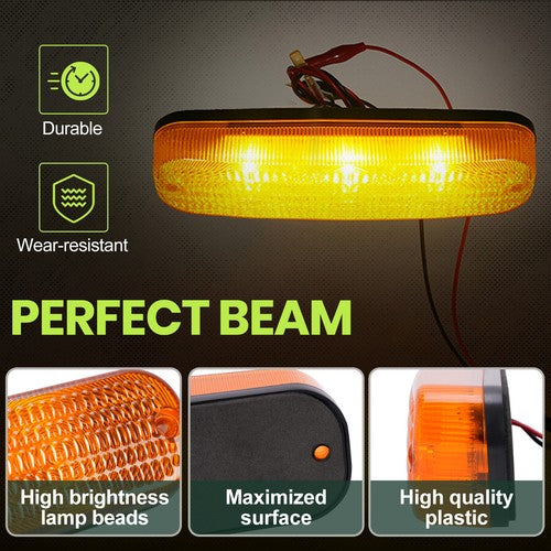DURAFORCE For John Deere 4050 4250 4450 LED Flashing Cab Lights 4 Pack Replace For AR60250
