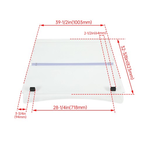 Front Folding Clear Windshield for EZGO Express S4 L4 Golf Cart with 3 4 Frame