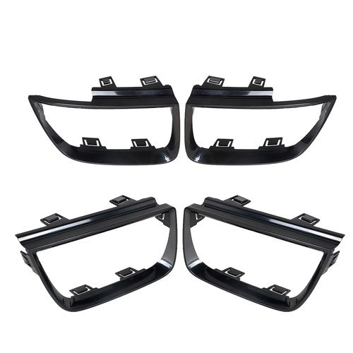 DURAFORCE Black Set Of 4 Fit For Chevy Camaro Series 2010 - 2013 Tail Light Bezel Covers